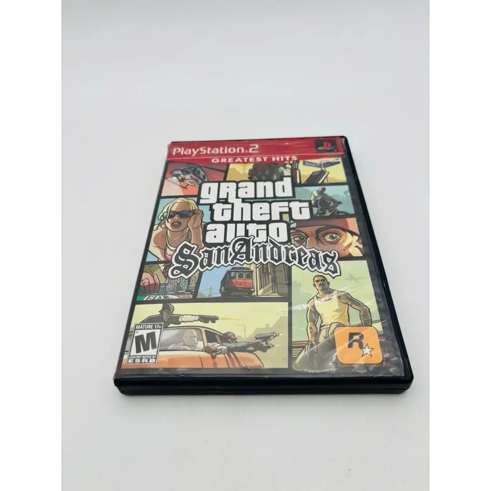 GTA San Andreas PS2 Greatest Hits Tested and Working No Manual No Map